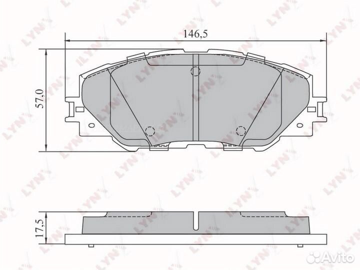 Lynxauto BD-7572 Колодки тормозные дисковые перед