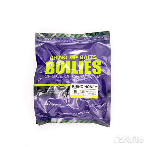 Бойлы насадочные Rhino Honey (мёд), 14 мм, пакет 0
