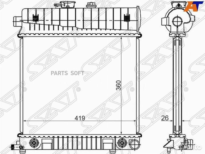 Радиатор охлаждения Мерседес С класс W202 1.8/2.0