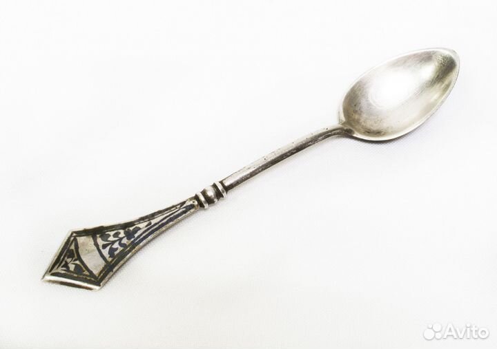 Ложка чайная, серебро 875 пр, 17,9 гр, Кубачи, дли