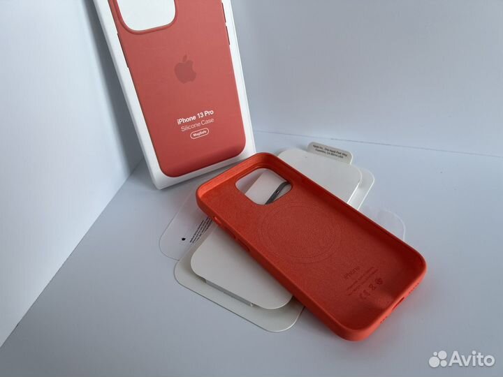 Чехол iPhone Silicone case 13 Pro (коралловый)
