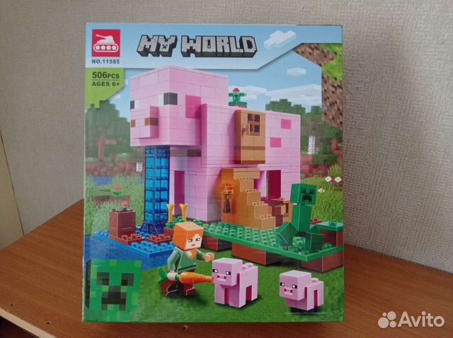 Конструктор Майнкрафт Дом-Свинья 506 деталей