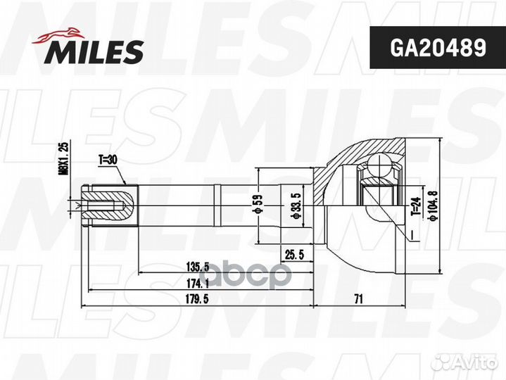 Шрус toyota land cruiser 80 4.2/4.5 90-98 нар
