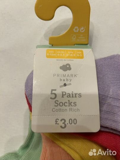 Носки детские для девочки primark