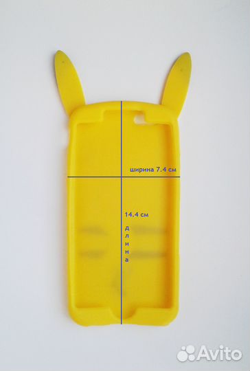 Чехол на телефон Пикачу с ушками