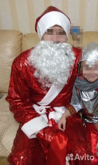 Костюм Деда мороза атласный взрослый