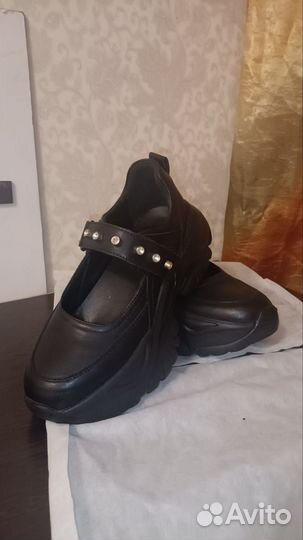 Туфли спортивные кожаные р.38