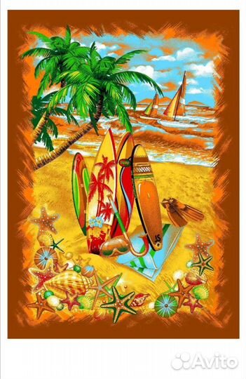 Полотенце-покрывало пляжное новое