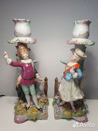 Подсвечники парные. Статуэтка. Фарфор. Германия