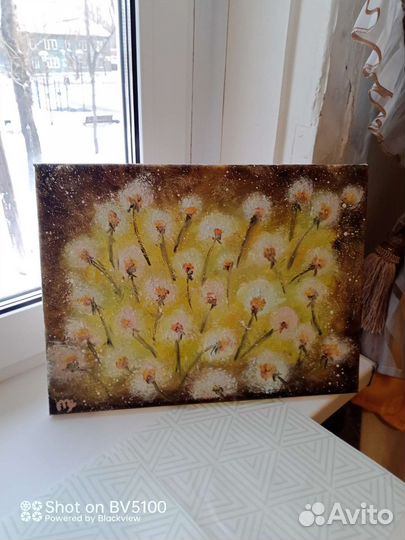 Картина маслом цветы