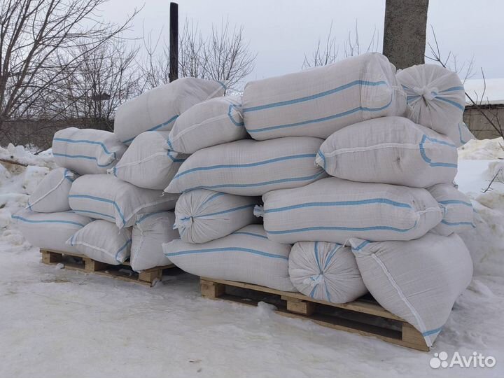 Опилки стружка в мешках