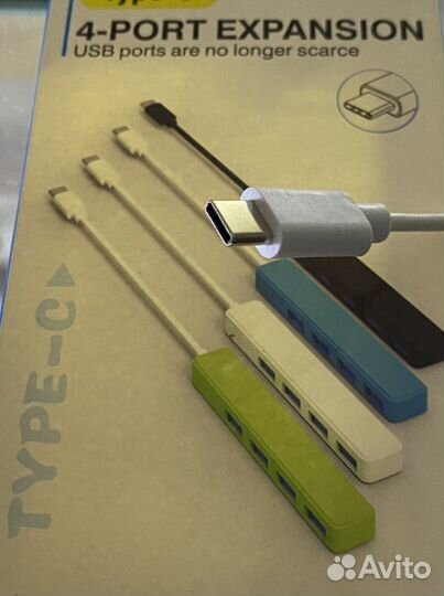 USB хаб Hub с Type-c на 4 USB разветвитель