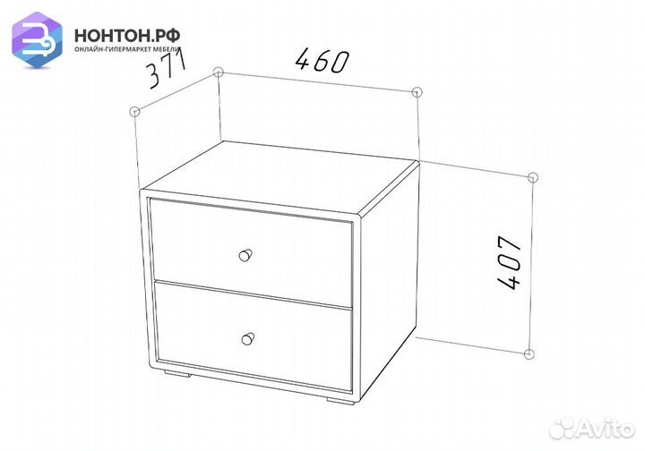 Тумба прикроватная Tango рогожка серая
