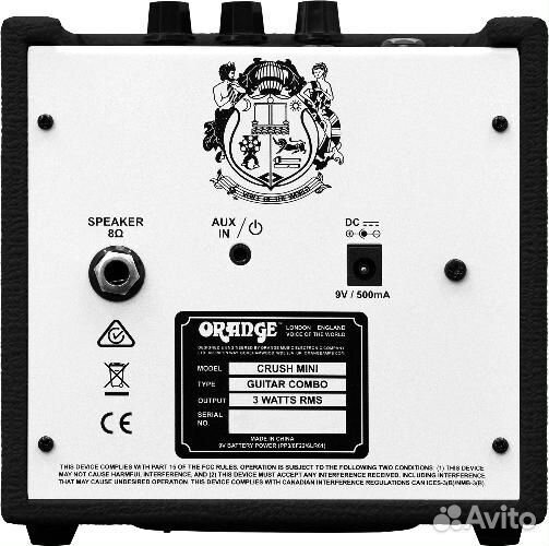 Комбо усилитель Orange Crush mini BK