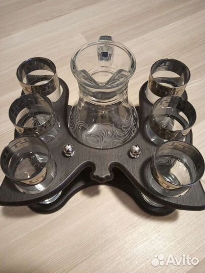 Набор Графин и стаканы Гусь-хрустальный