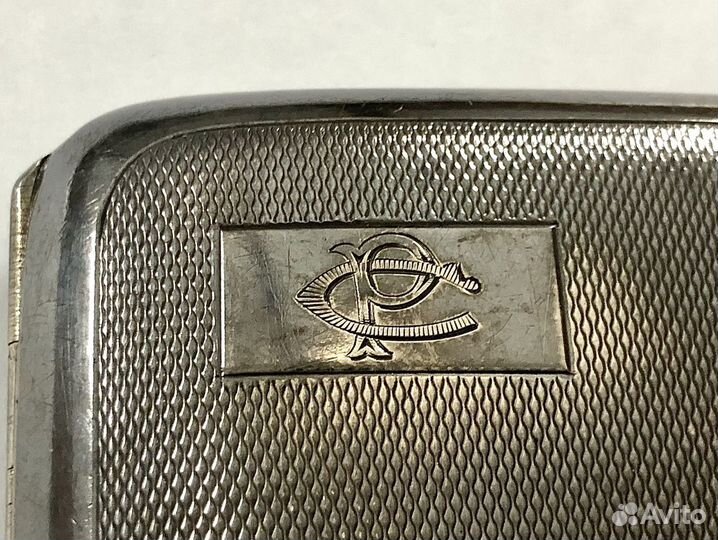Портсигар антик 166 гр серебро 1926 год