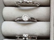 Серебряные кольца с бриллиантами