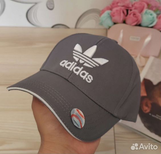Бейсболка Adidas серая