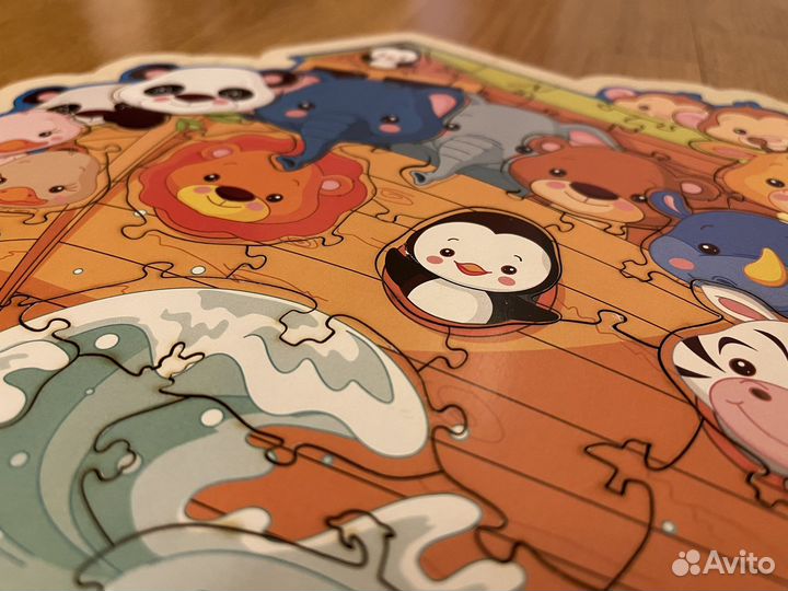 Пазл-вкладыш в рамке Ноев ковчег