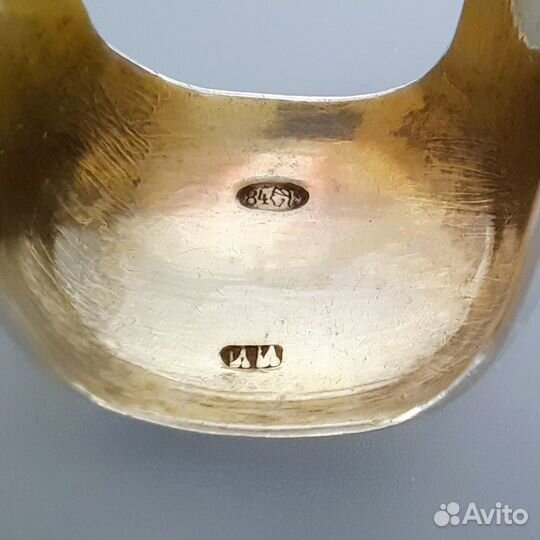 Щипцы серебро 84 проба позолота Россия