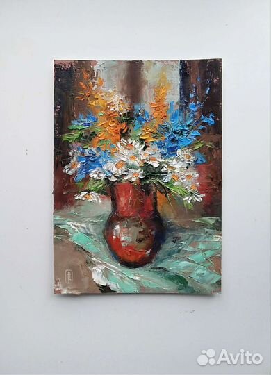 Картина маслом на картоне