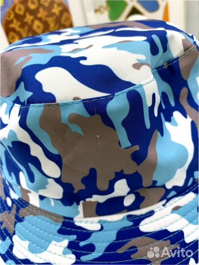 Панама голубая двухсторонняя (1008)