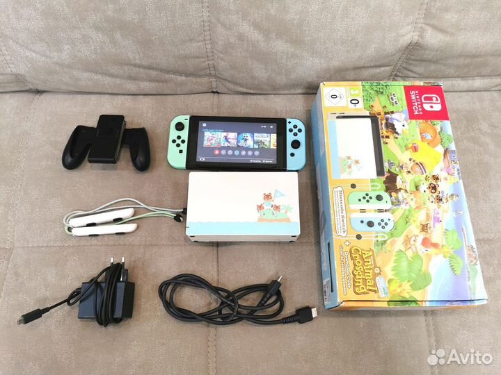 Nintendo switch rev 2 прошитая 64Gb + комплект