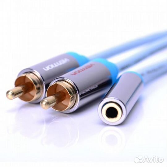 Кабель Jack (3.5mm) (F) - 2*RCA 1.0m #379412