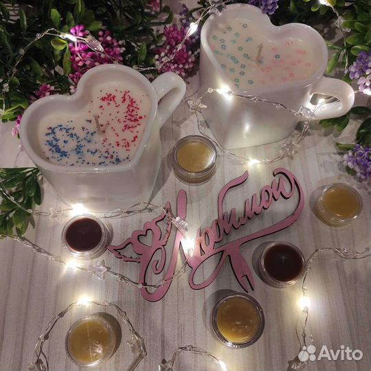 Бальзам для губ, мыло и свечи ручной работы