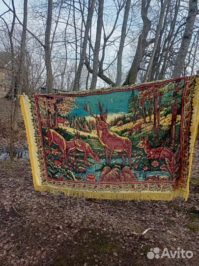 Ковер винтажный плюшевый СССР