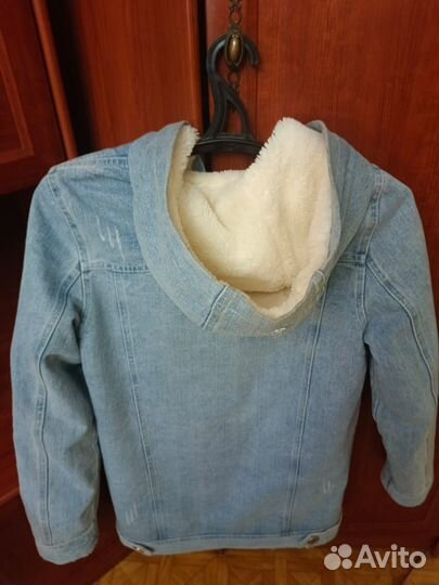 Джинсовая куртка с мехом женская 44-46