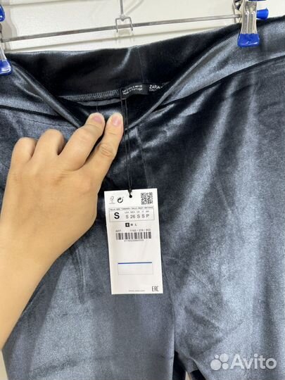 Леггинсы zara новые велюровые