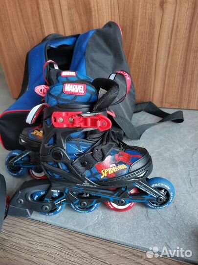 Роликовые коньки детские человек-паук