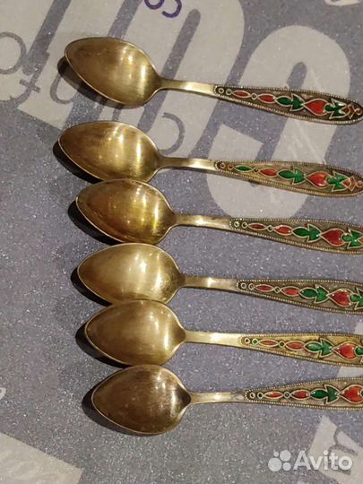 Ложки серебро 875 пробы 91 грамм кофейные