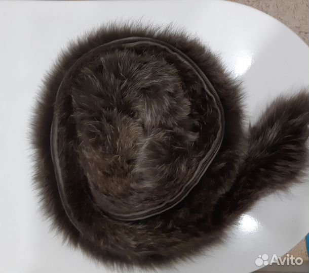 Опушка на капюшон из енота экомех