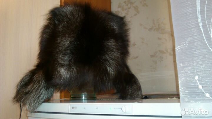 Шапка из меха чернобурки