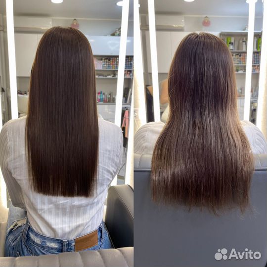 Кератиновое выпрямление волос