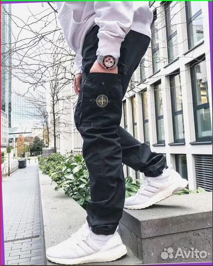 Спортивные карго штаны Stone Island (Арт товара: 95549)