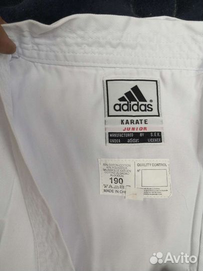 Кимоно 190 лёгкое адидас для карате