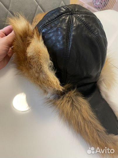 Шапка ушанка из лисы