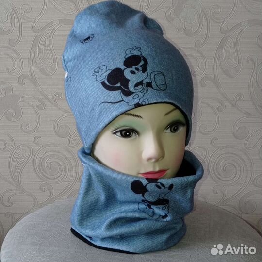 Шапка+снуд новые