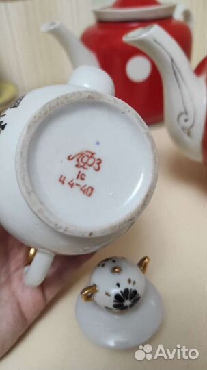 Чайник лфз фарфоровый Русский сувенир СССР