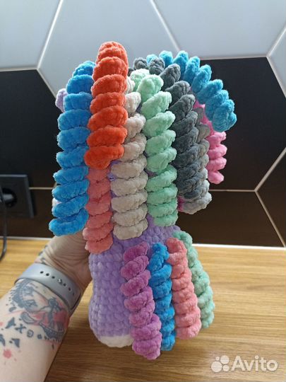 Единорожка из плюшевой пряжи