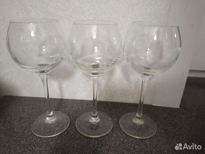 Фужеры винные бокалы 3шт