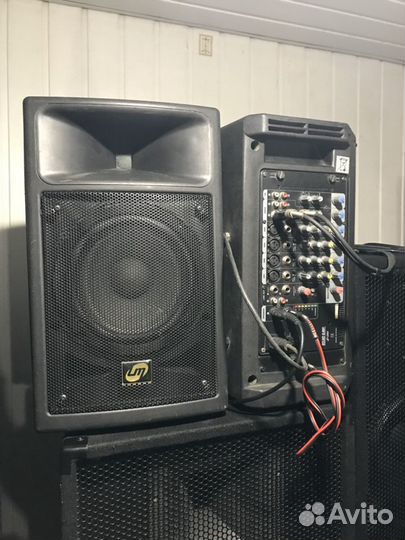 Акустика.колонки сабвуферы Усилитель,пульт