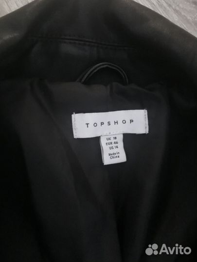 Кожаная куртка косуха Topshop (новая), р52-54