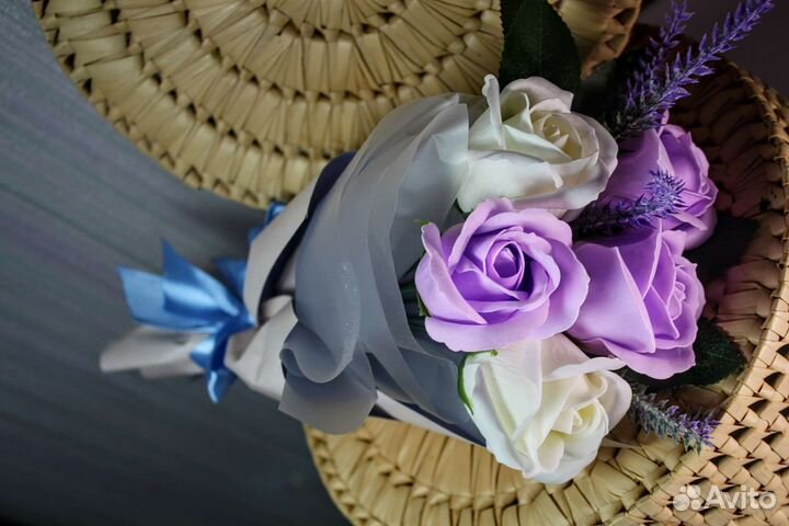 Букет из 5 мыльных роз