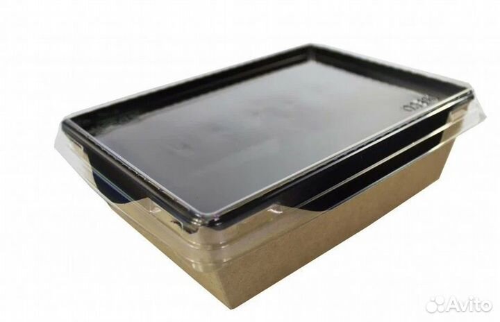 Салатник с прозр крышкой OpSalad 800 черный