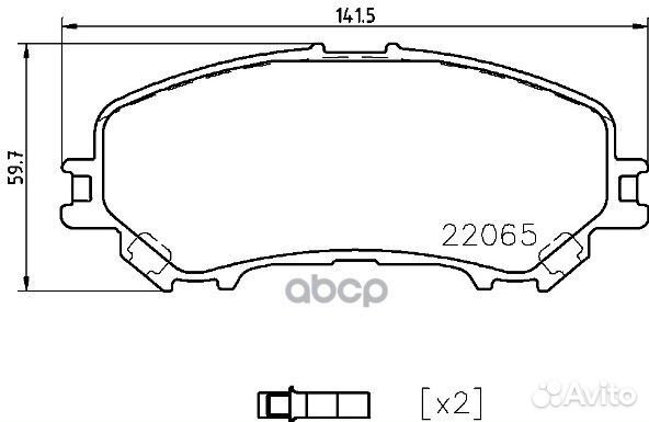 Колодки тормозные дисковые перед P56099 Brembo