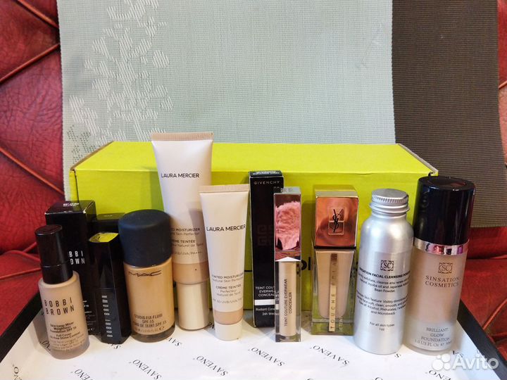 Тональные YSL, Bobbi Brown, Laura Mercier